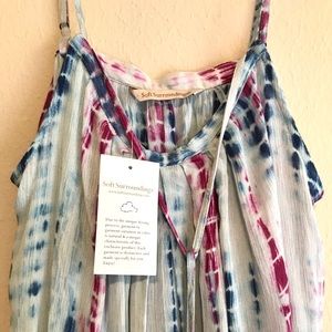 NWT Soft Surroundings | Tie Dye Spaghetti Strap Dress